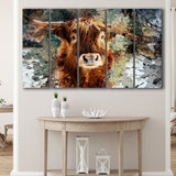 Cow, Cow Painting, Cow Wall Art, Multi Panels, 5 Pieces B, Canvas Prints Wall Art Home Decor,X Large Canvas