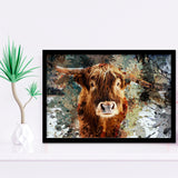 Cow, Cow Painting, Cow Wall Art, Framed Art Prints Wall Art Home Decor, Ready to Hang