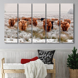 Cow Longhorn Cow Art Highland Cow Extra Large Canvas Prints Multi Panels B Wall Art Prints Home Decor