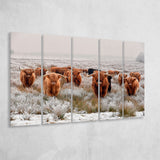 Cow Longhorn Cow Art Highland Cow Extra Large Canvas Prints Multi Panels B Wall Art Prints Home Decor