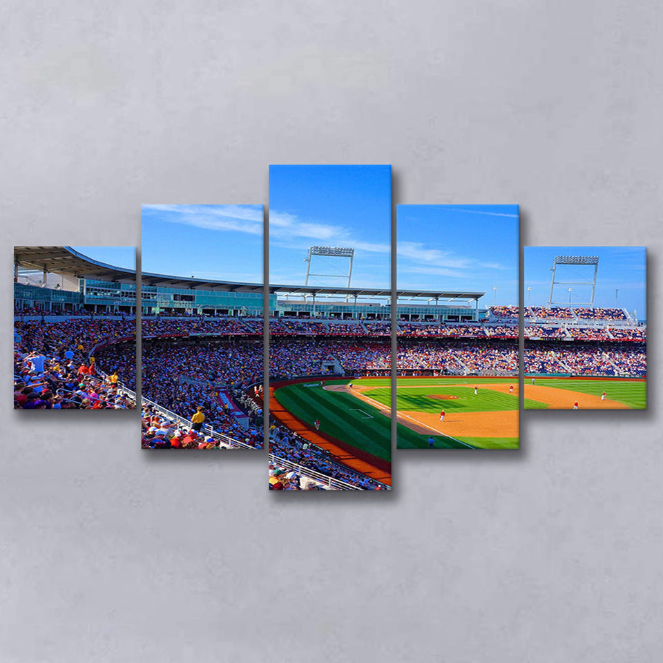 Creighton Bluejays Stadium Canvas Prints TD Ameritrade Park Wall Art,Multi Panels,Sport Stadium Art Prints, Fan Gift