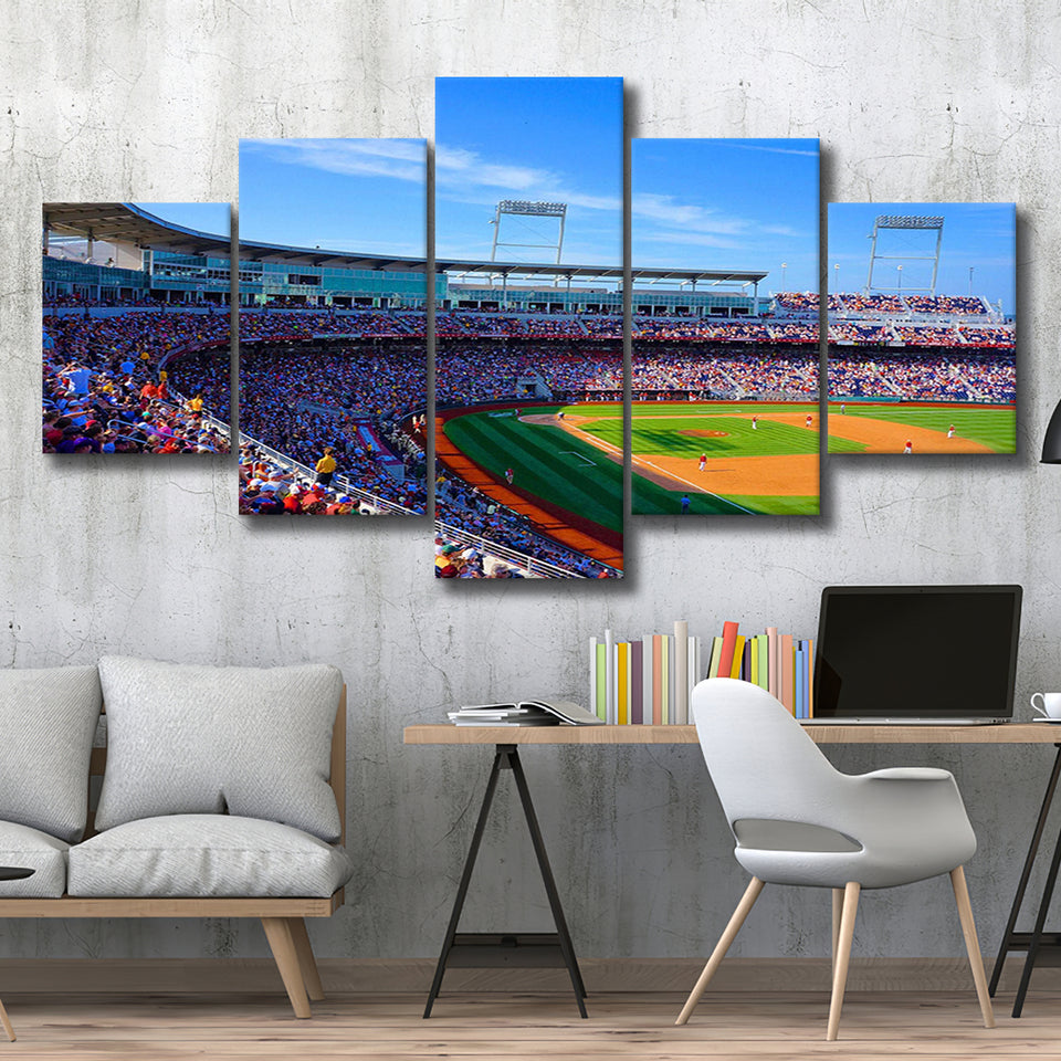 Creighton Bluejays Stadium Canvas Prints TD Ameritrade Park Wall Art,Multi Panels,Sport Stadium Art Prints, Fan Gift