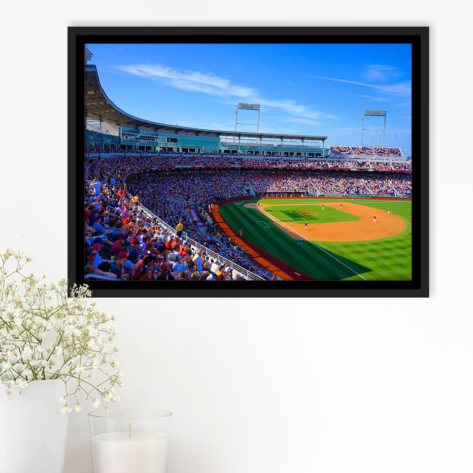 Creighton Bluejays Stadium Framed Canvas Prints TD Ameritrade Park Wall Art,Sport Stadium Art Prints, Fan Gift