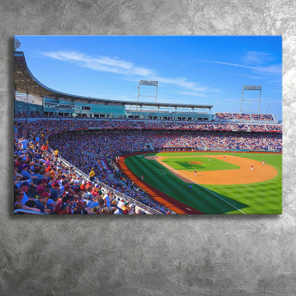 Creighton Bluejays Stadium Canvas Prints TD Ameritrade Park Wall Art,Sport Stadium Art Prints, Fan Gift, Wall Decor