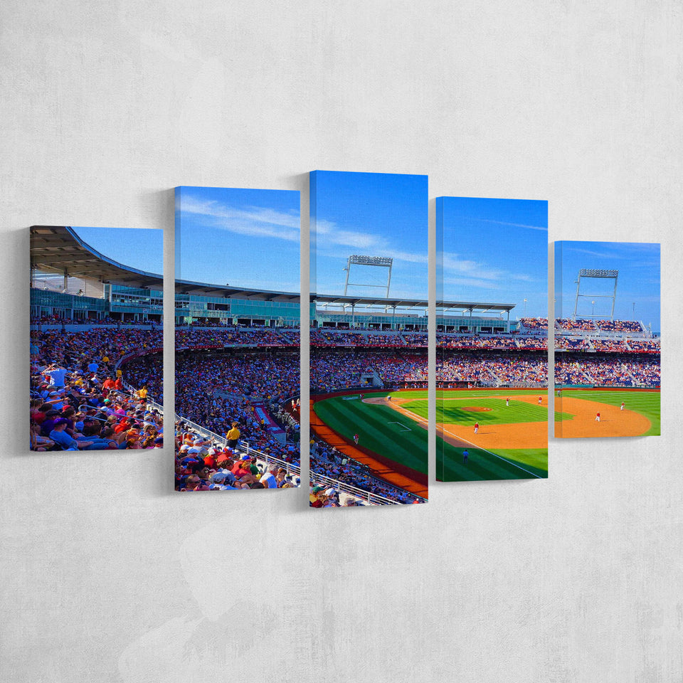Creighton Bluejays Stadium Canvas Prints TD Ameritrade Park Wall Art,Multi Panels,Sport Stadium Art Prints, Fan Gift