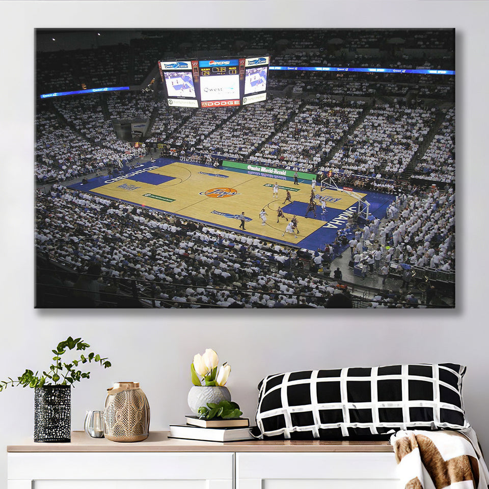Creighton Bluejays Wall Art Center Omaha Stadium Canvas Prints,Sport Stadium Art Prints, Fan Gift, Wall Decor