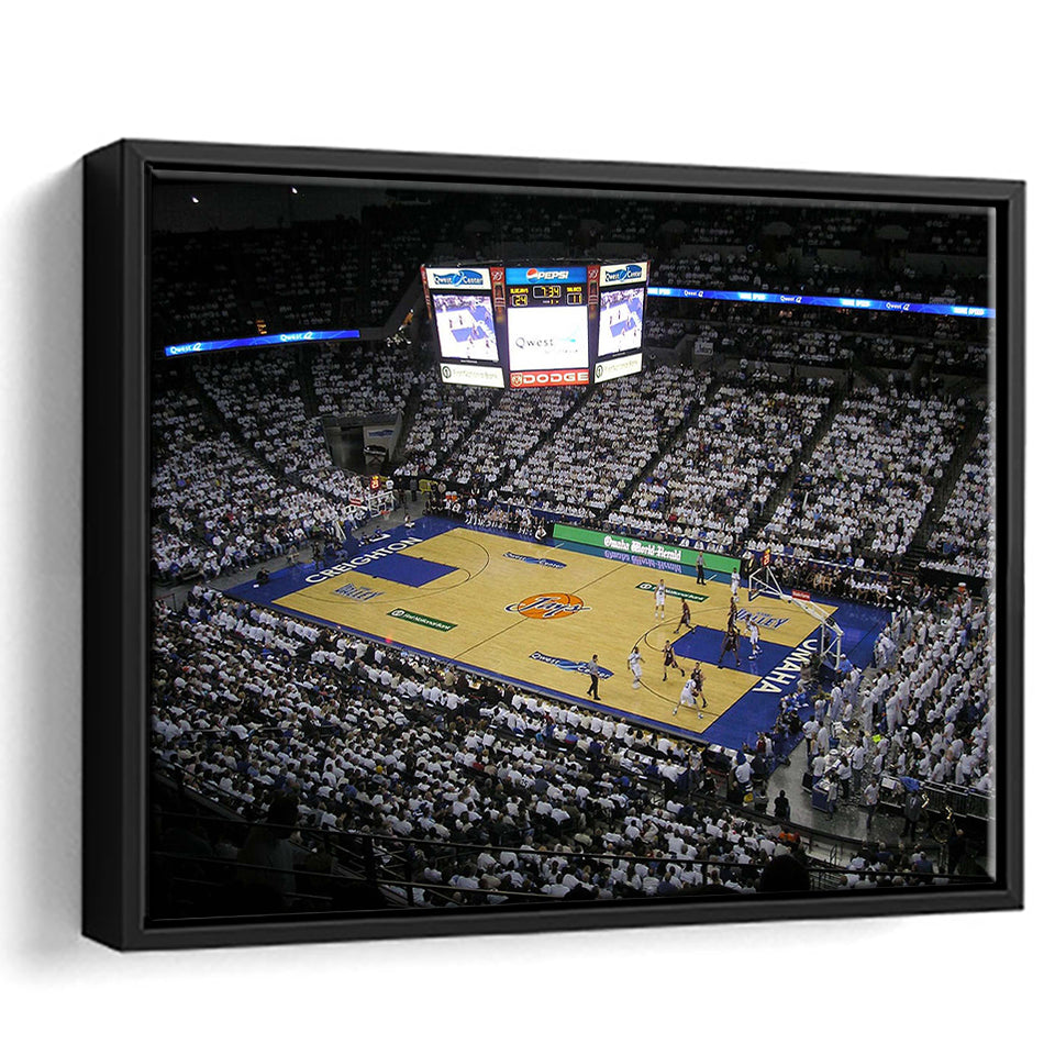 Creighton Bluejays Wall Art Center Omaha Stadium Framed Canvas Prints,Sport Stadium Art Prints, Fan Gift