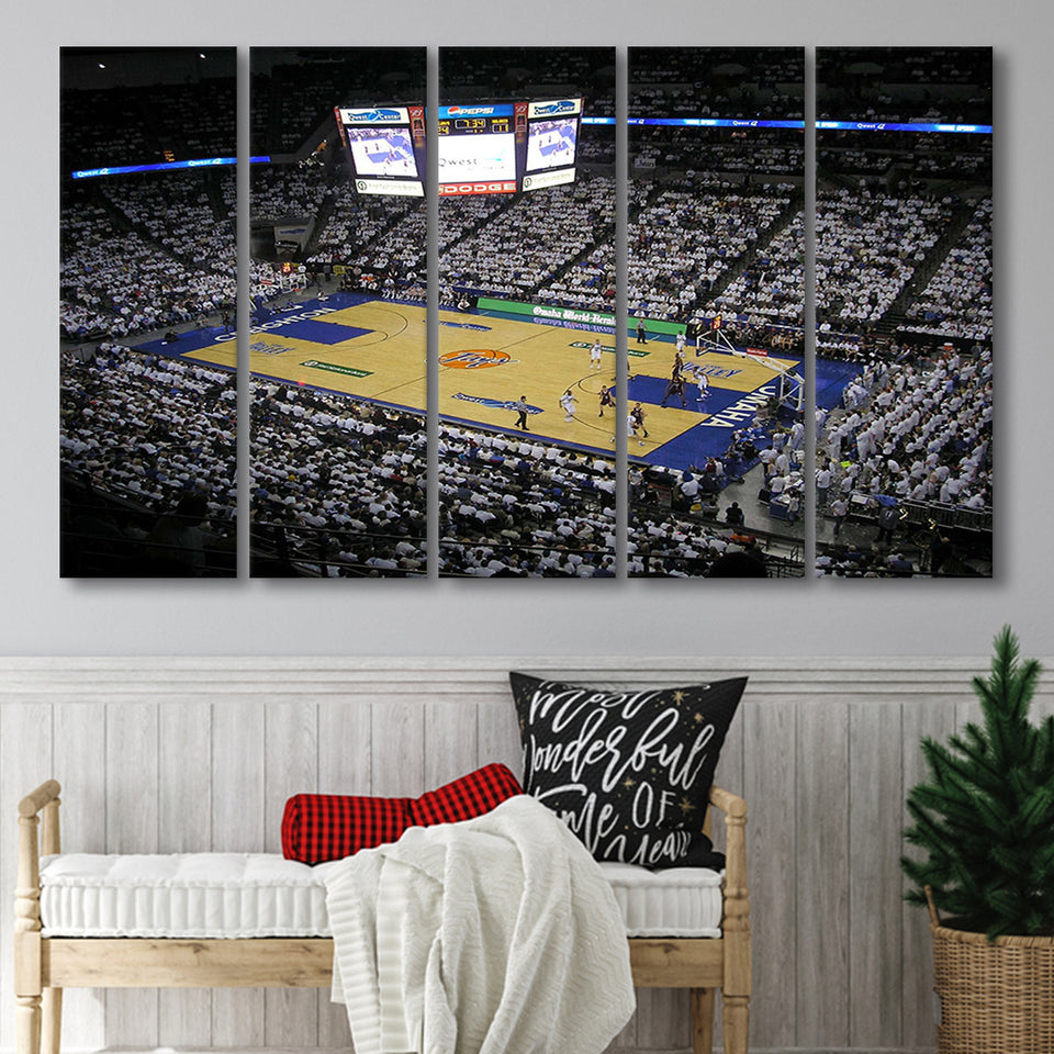 Creighton Bluejays Wall Art Center Omaha Stadium Canvas Prints,Multi Panels B,Sport Stadium Art Prints, Fan Gift