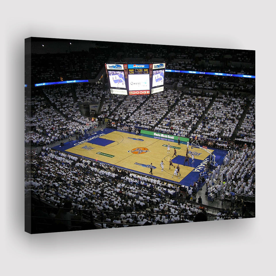 Creighton Bluejays Wall Art Center Omaha Stadium Canvas Prints,Sport Stadium Art Prints, Fan Gift, Wall Decor
