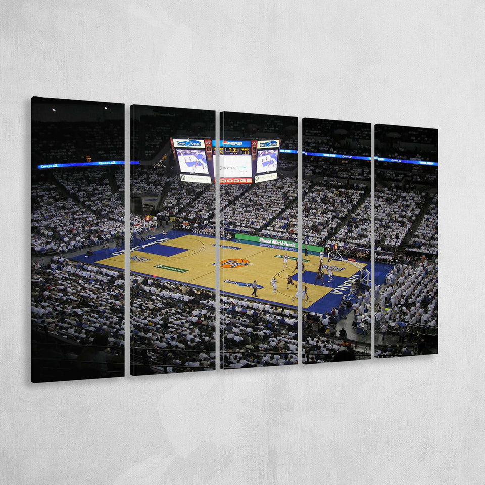 Creighton Bluejays Wall Art Center Omaha Stadium Canvas Prints,Multi Panels B,Sport Stadium Art Prints, Fan Gift