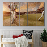 Cricket Ball and Chain, Stadium Canvas, Sport Art, Gift for him, Multi Panels B, Canvas Prints Wall Art Decor