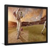 Cricket Ball and Chain, Stadium Canvas, Sport Art, Gift for him, Framed Art Prints Wall Art Decor, Framed Picture