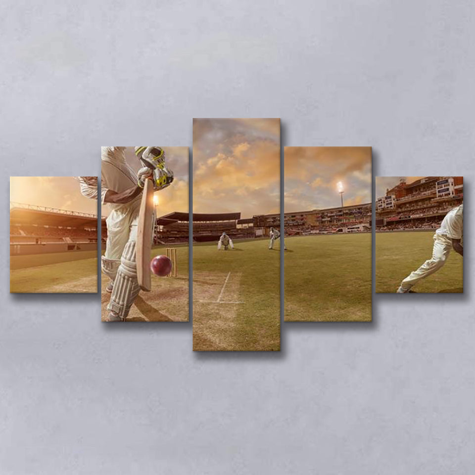 Cricket Ball and Chain, Stadium Canvas, Sport Art, Large Canvas, Multi Panels, Canvas Prints Wall Art Decor