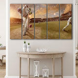 Cricket Ball and Chain, Stadium Canvas, Sport Art, Gift for him, Multi Panels B, Canvas Prints Wall Art Decor