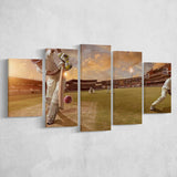 Cricket Ball and Chain, Stadium Canvas, Sport Art, Large Canvas, Multi Panels, Canvas Prints Wall Art Decor