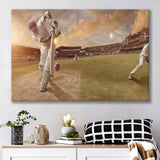 Cricket Ball and Chain, Stadium Canvas, Sport Art, Gift for him, Fan Gift, Canvas Prints Wall Art Decor