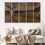 Cricket Ball And Chain 5 Pieces B Canvas Prints Wall Art - Painting Canvas, Multi Panels,5 Panel, Wall Decor