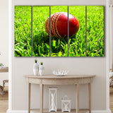 Cricket Ball in the Grass, Stadium Canvas, Sport Art, Gift for him, Multi Panels B, Canvas Prints Wall Art Decor