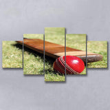 Cricket Bat and Ball, Stadium Canvas, Sport Art, Large Canvas, Multi Panels, Canvas Prints Wall Art Decor