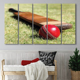 Cricket Bat and Ball, Stadium Canvas, Sport Art, Gift for him, Multi Panels B, Canvas Prints Wall Art Decor