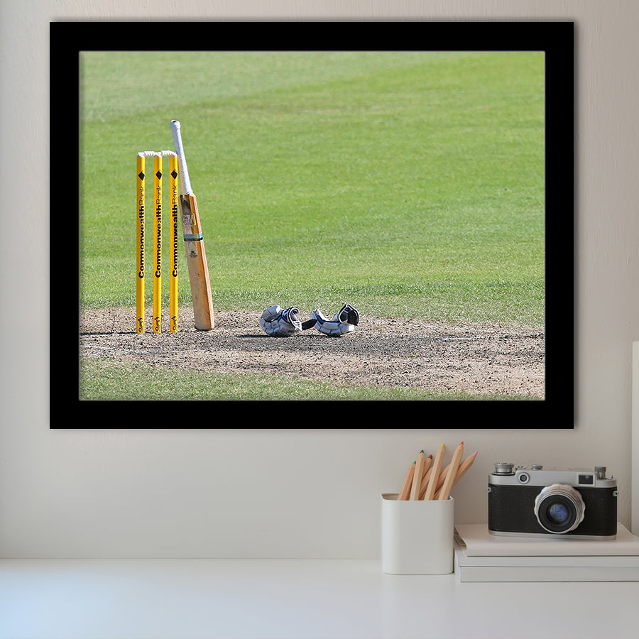 Cricket Day, Stadium Canvas, Sport Art, Gift for him, Framed Art Prints Wall Art Decor, Framed Picture