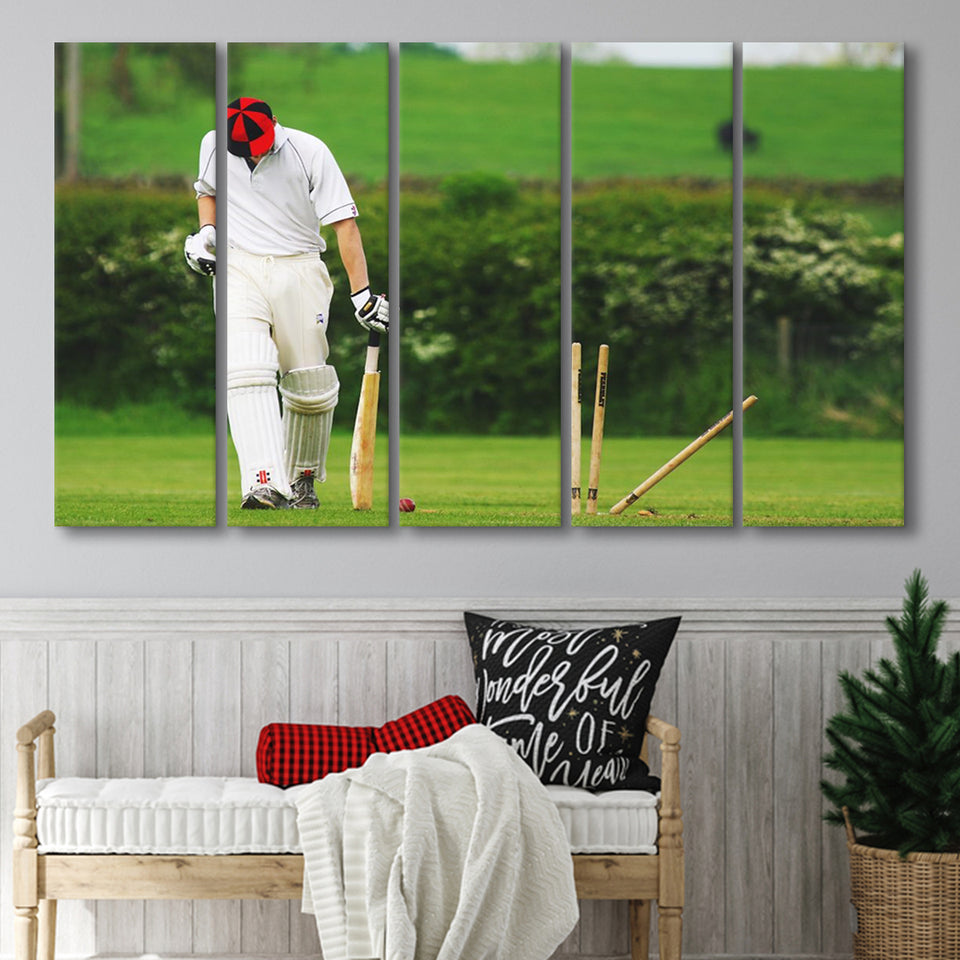 Cricket Sports, Stadium Canvas, Sport Art, Gift for him, Multi Panels B, Canvas Prints Wall Art Decor
