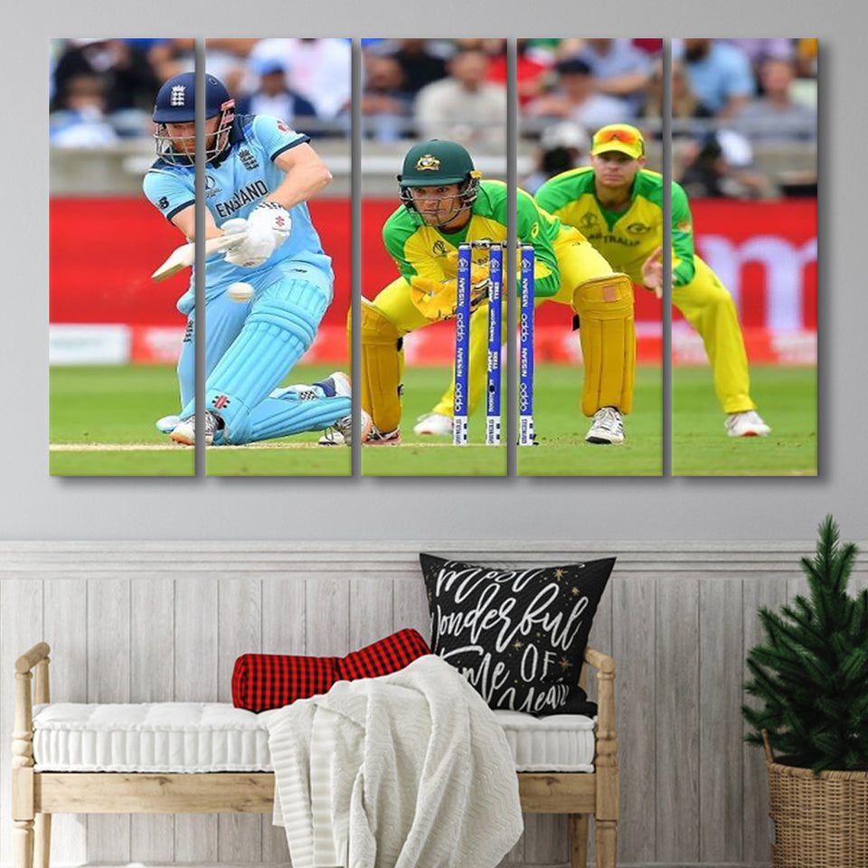 Cricket World Sports, Stadium Canvas, Sport Art, Gift for him, Multi Panels B, Canvas Prints Wall Art Decor