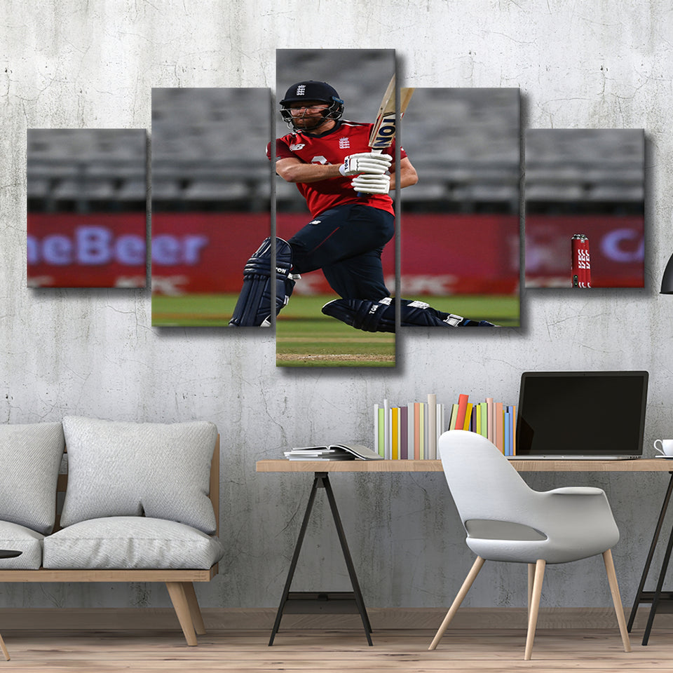 Cricketers Bairstow, Stadium Canvas, Sport Art, Large Canvas, Multi Panels, Canvas Prints Wall Art Decor