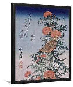 Crossbill and Thistle 1834 - Katsushika Hokusai - Art Print, Frame Art, Painting Art - Unixcanvas