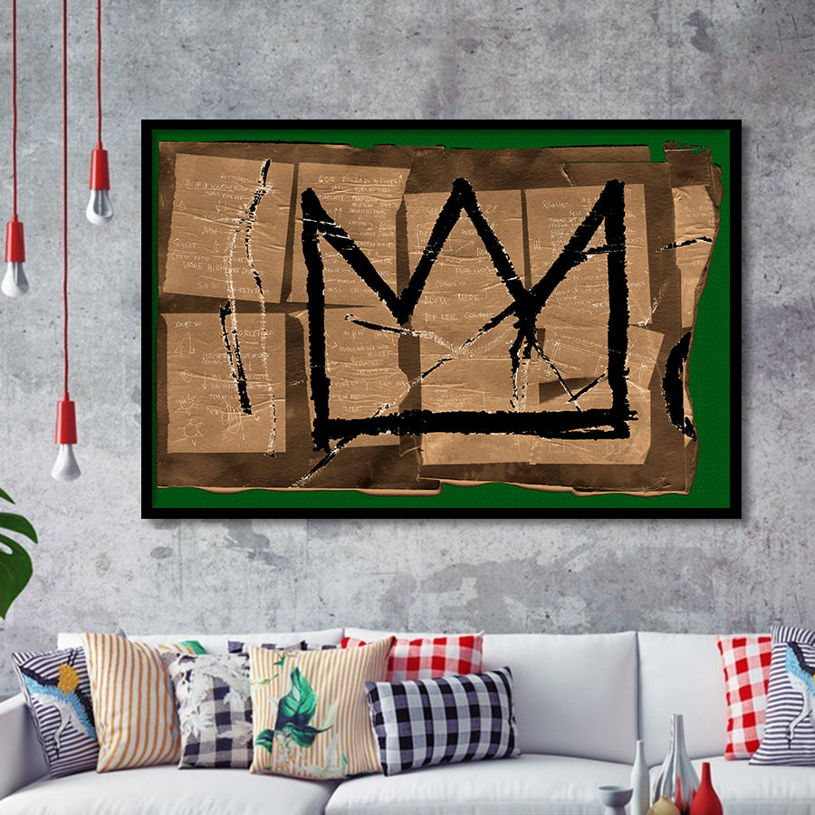 Crown Canvas Framed Art Prints Wall Art Decor, Framed Picture, Home Decor