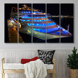 Cruise Yacht, Modern Yacht Photo 5 Panels B,Large Canvas,Canvas Prints Wall Art Home Decor