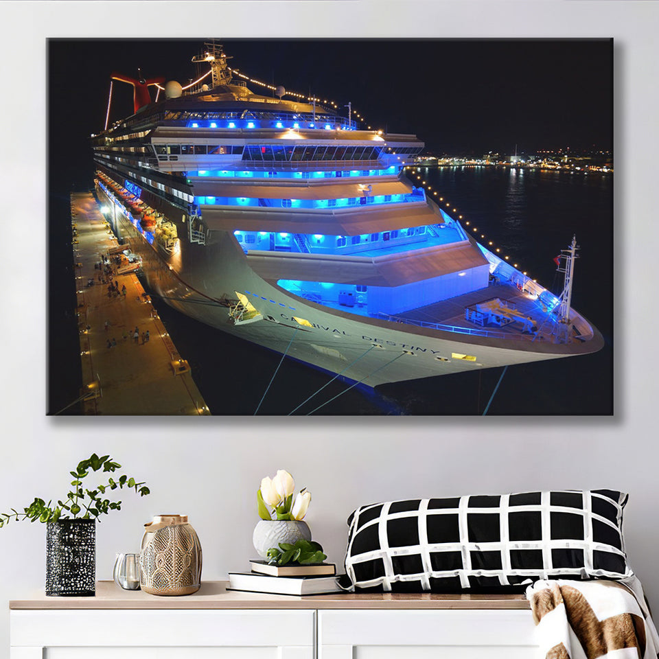 Cruise Yacht, Modern Yacht Photo Canvas Prints Wall Art Home Decor - Painting Canvas, Ready to hang