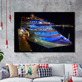 Cruise Yacht, Modern Yacht Photo Framed Art Prints Wall Art Decor,Black Frame, Ready to hang