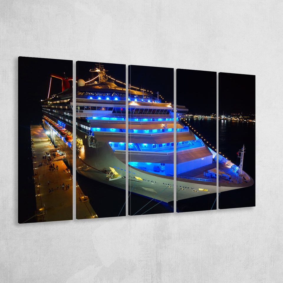 Cruise Yacht, Modern Yacht Photo 5 Panels B,Large Canvas,Canvas Prints Wall Art Home Decor
