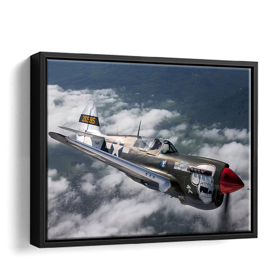 Curtiss P 40 Warhawk Canvas Wall Art - Framed Art, Prints For Sale, Painting For Sale, Framed Canvas, Painting Canvas
