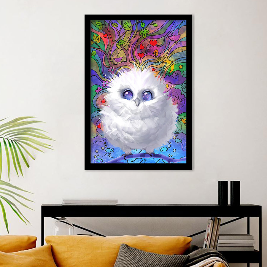 Cute Bird With Blue Eyes Framed Wall Art Prints - Painting prints, Framed Prints,Framed Art, Prints for Sale