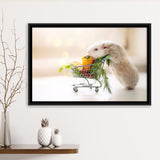Cute Guinea Pig Framed Canvas Prints Wall Art - Painting Canvas, Wall Decor, Canvas Art, Floating Frame