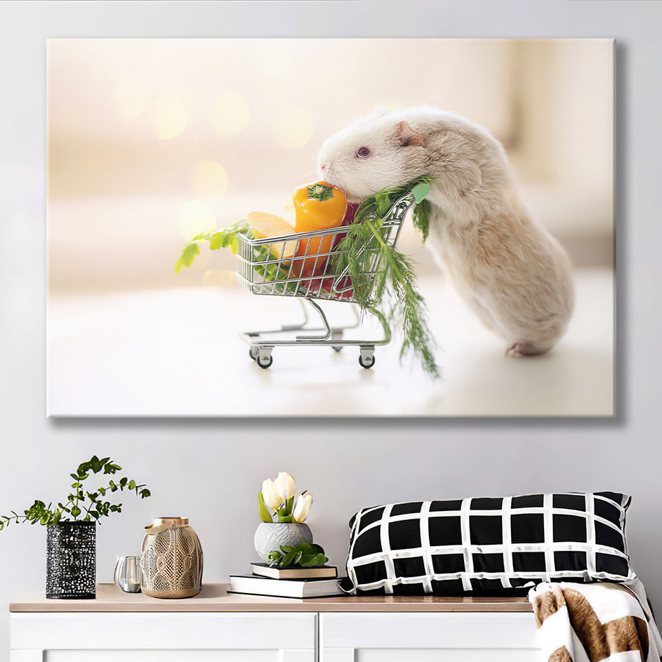 Cute Guinea Pig Canvas Prints Wall Art - Painting Canvas, Wall Decor, Canvas Art, For Sale