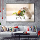 Cute Guinea Pig Framed Canvas Prints Wall Art - Painting Canvas, Wall Decor, Canvas Art, Floating Frame