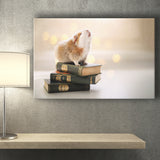 Cute Guinea Pigs On Books Canvas Prints Wall Art - Painting Canvas, Wall Decor, Canvas Art, For Sale