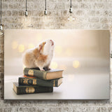 Cute Guinea Pigs On Books Canvas Prints Wall Art - Painting Canvas, Wall Decor, Canvas Art, For Sale