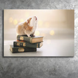 Cute Guinea Pigs On Books Canvas Prints Wall Art - Painting Canvas, Wall Decor, Canvas Art, For Sale