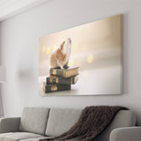 Cute Guinea Pigs On Books Canvas Prints Wall Art - Painting Canvas, Wall Decor, Canvas Art, For Sale