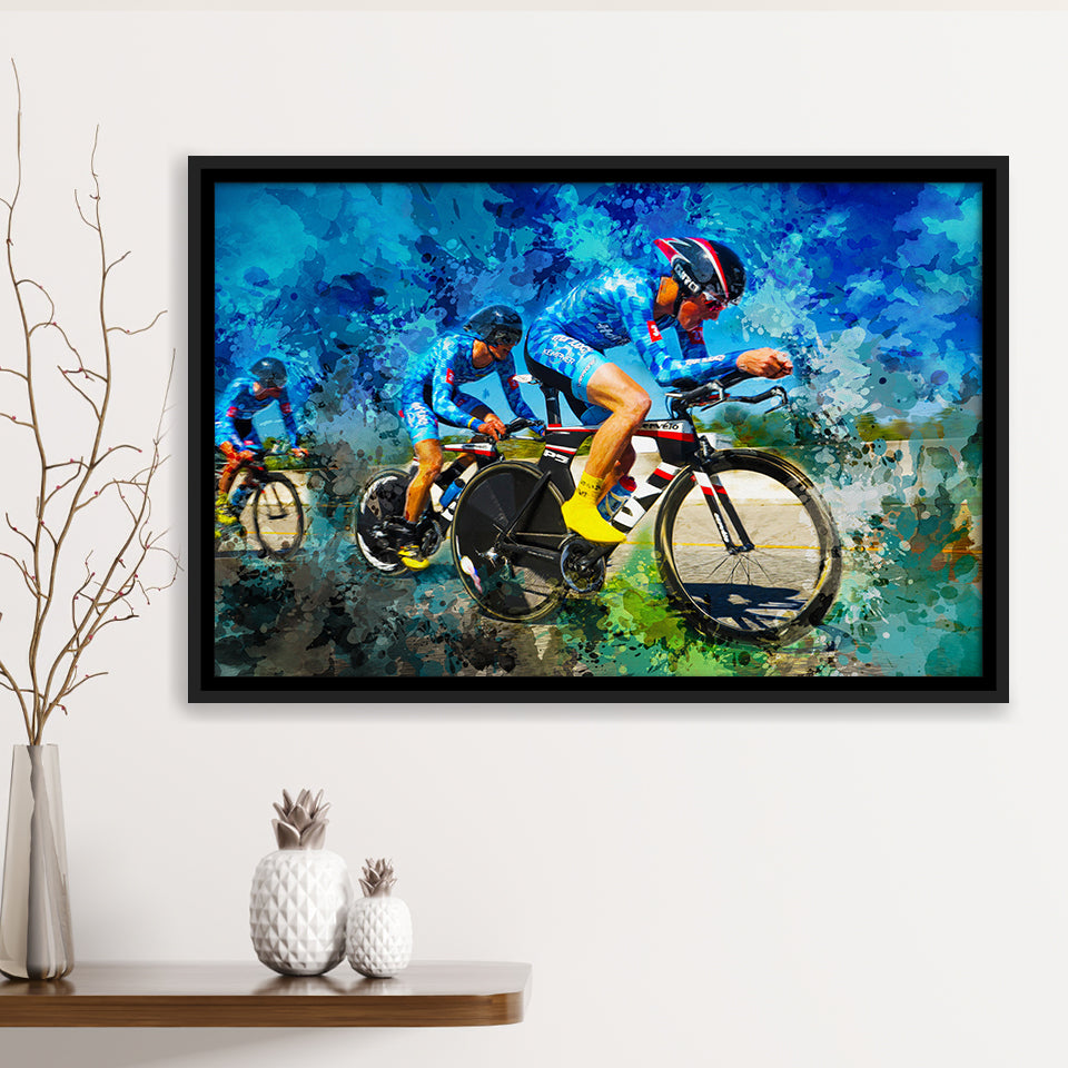 Cycling Framed Canvas Prints Wall Art Decor - Painting Canvas, Framed Picture, Home Decor