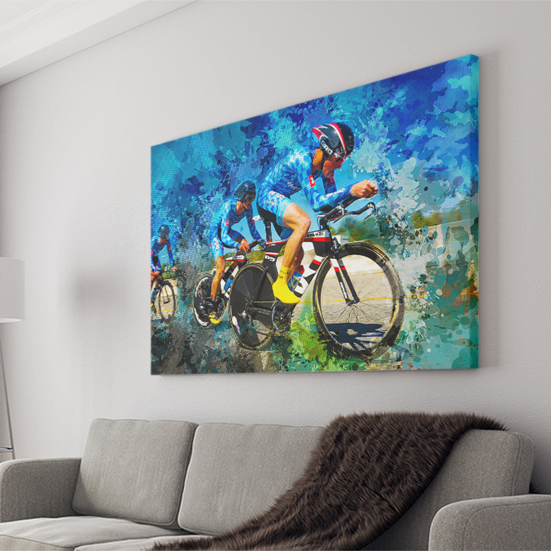 Cycling Canvas Prints Wall Art Decor - Painting Canvas, Art Print, Home Decor, Ready to Hang