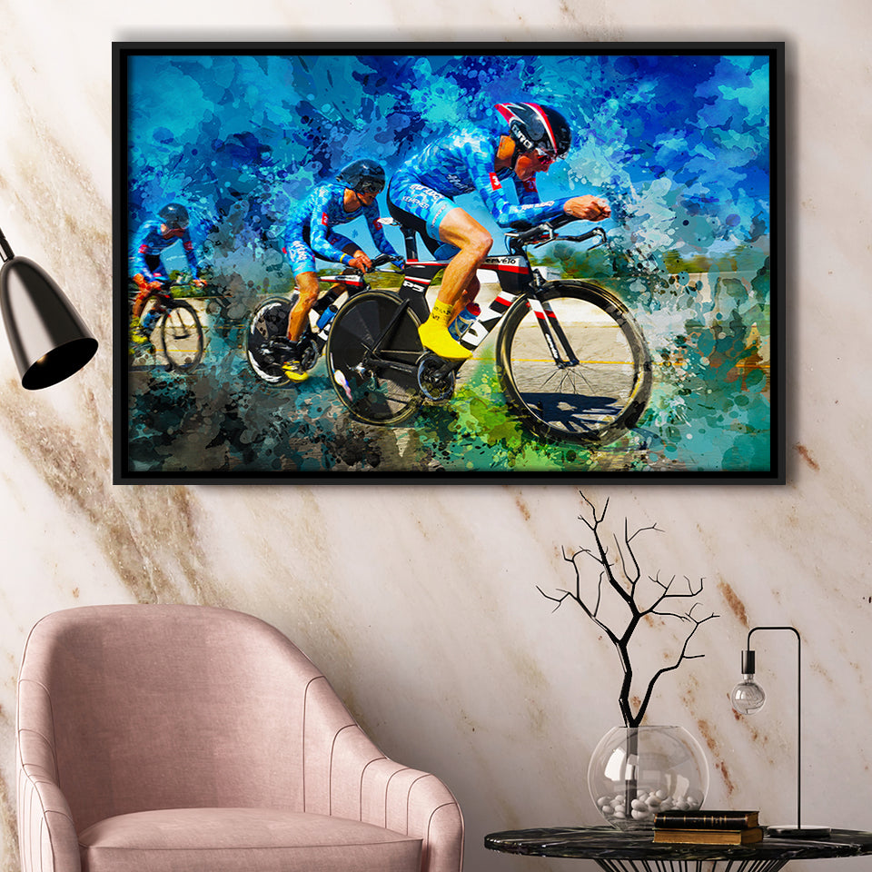 Cycling Framed Canvas Prints Wall Art Decor - Painting Canvas, Framed Picture, Home Decor