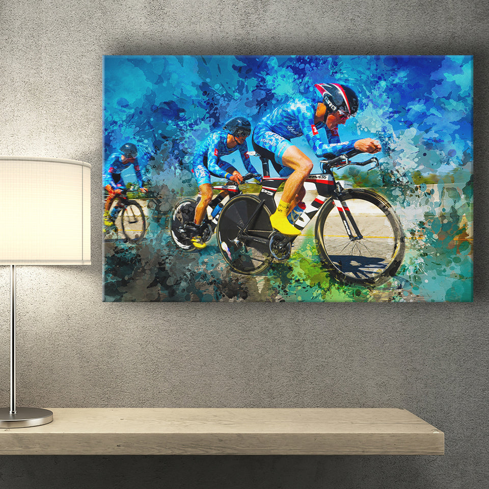Cycling Canvas Prints Wall Art Decor - Painting Canvas, Art Print, Home Decor, Ready to Hang