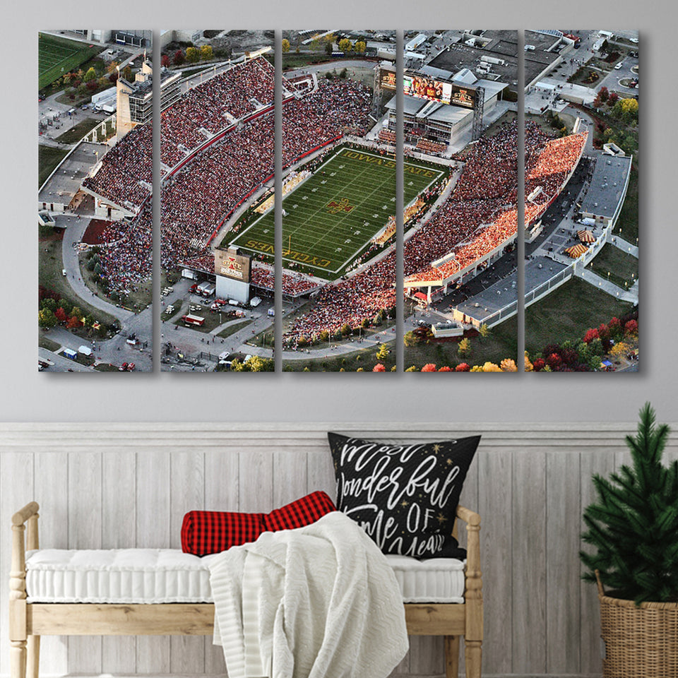 Cyclones Stadium, Stadium Canvas, Sport Art, Gift for him, Multi Panels B, Canvas Prints Wall Art Decor
