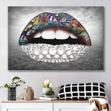 Diamond Lips Landscape Canvas Prints Wall Art Home Decor - Painting Canvas, Ready to hang