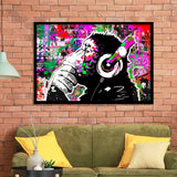 Dj Monkey Thinker Framed Art Print Wall Decor - Painting Art, Wall Art Decor, Framed Picture, Black Frame